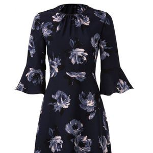 night rose crepe dress